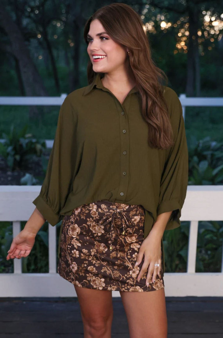 *PREORDER* Autumn Blossom Skort- Reg & Curvy