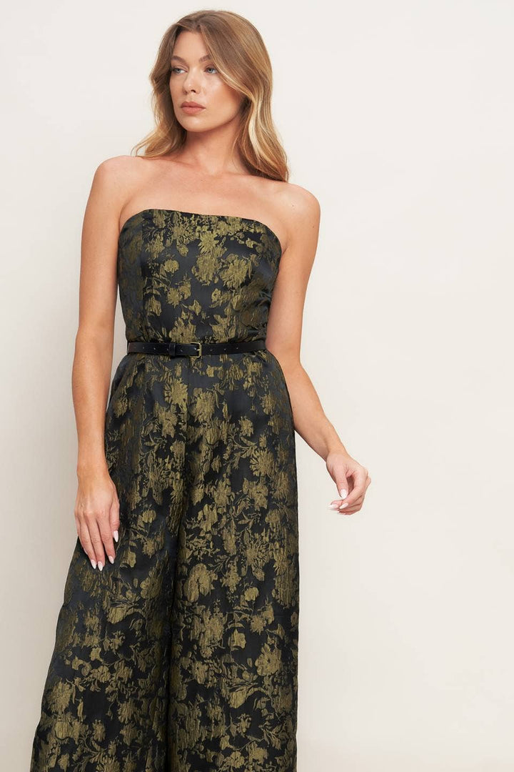 Gilded After Hours Jacquard Jumpsuit