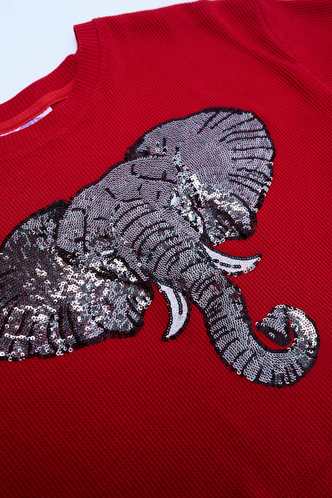 Sequined Elephant Waffle Crop - Reg & Curvy