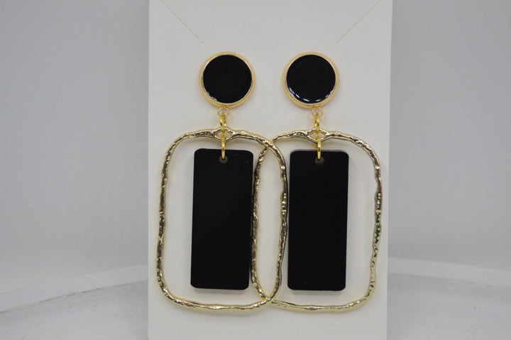 Midnight Edge Statement Earrings