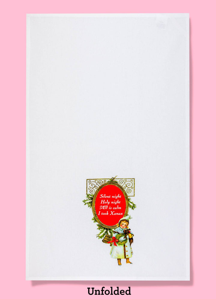 The “Silent Night, Sanity Intact” Tea Towel