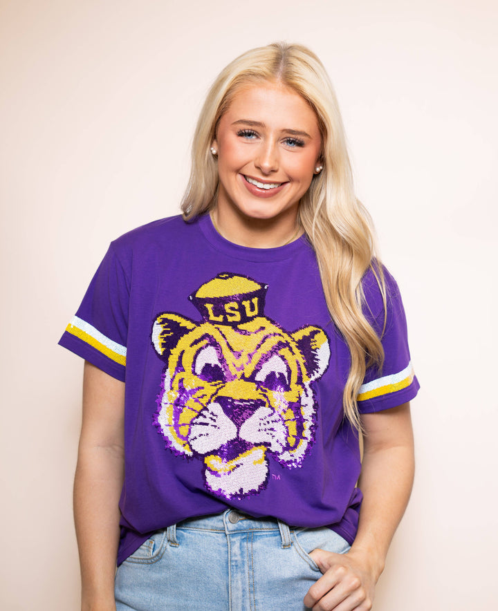 LSU Purple Vintage Tiger (Licensed) - Reg & Curvy