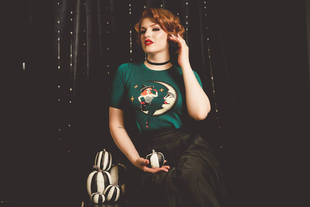 Moonlit Witch Retro Sweater - Reg & Curvy