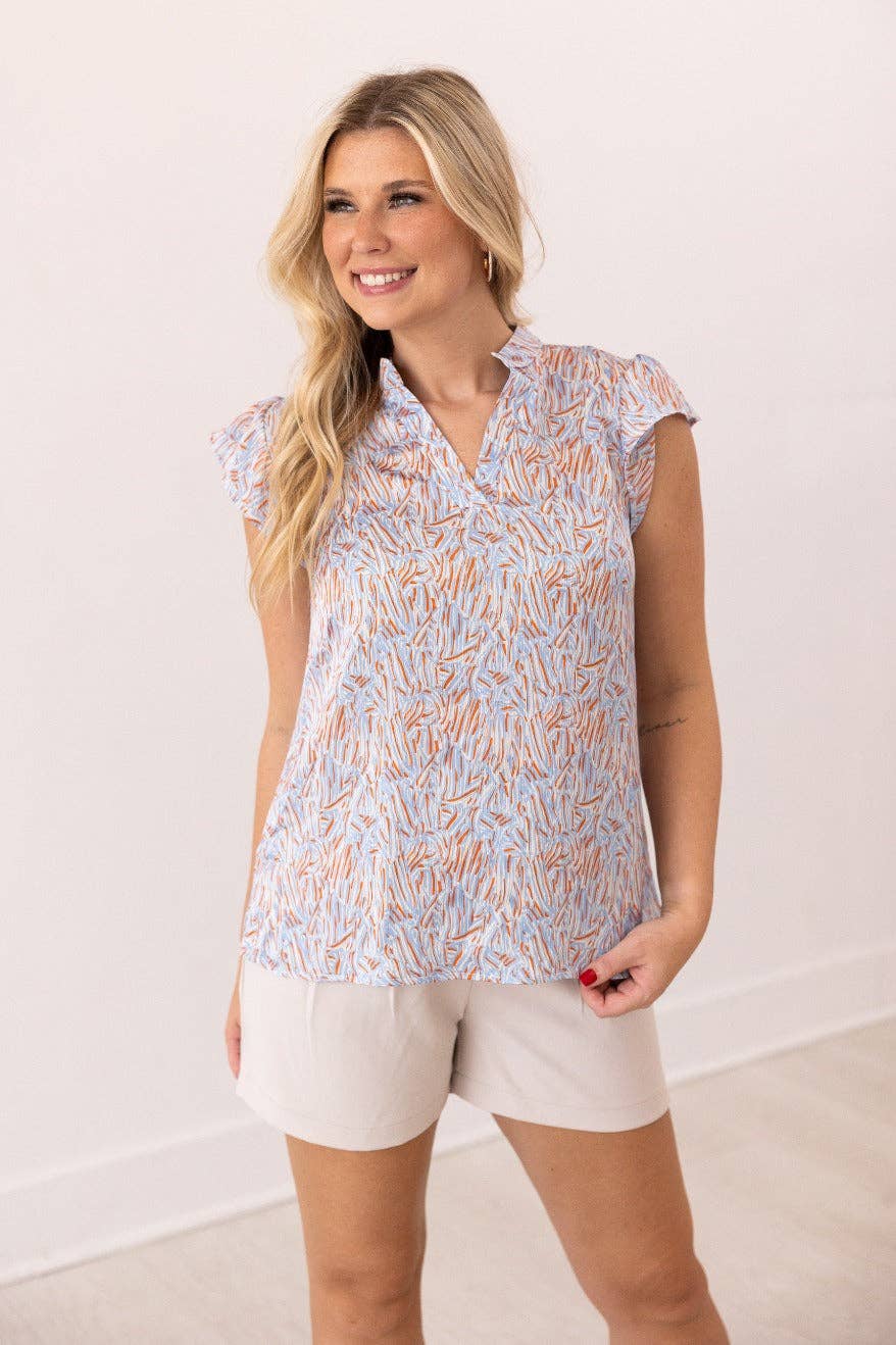 Vibrant Flutter Blouse - Reg & Curvy