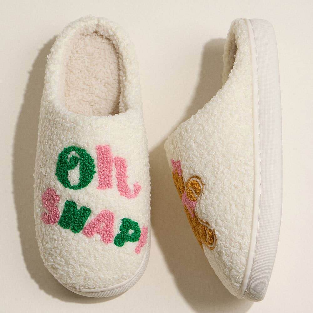 Oh Snap Gingerbread Slippers