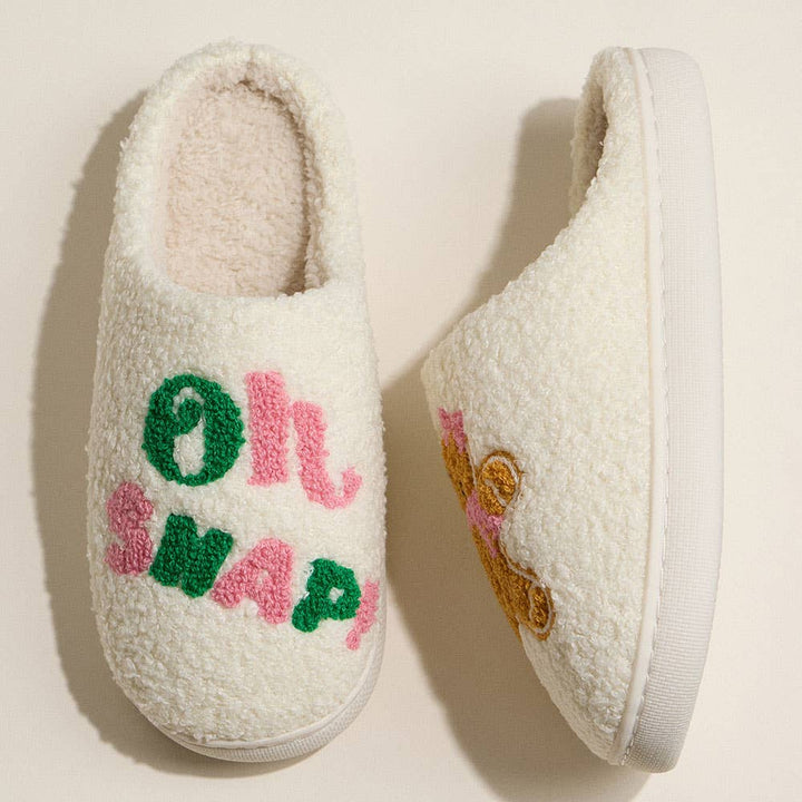 Oh Snap Gingerbread Slippers