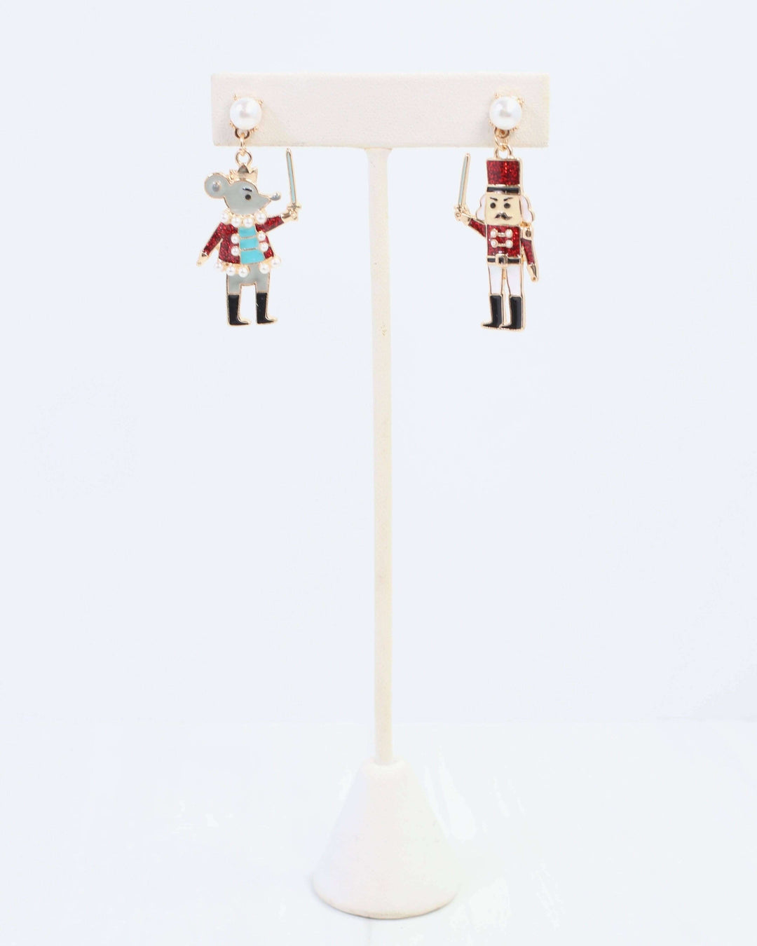 Nutcracker & Mouse King Earrings in Red