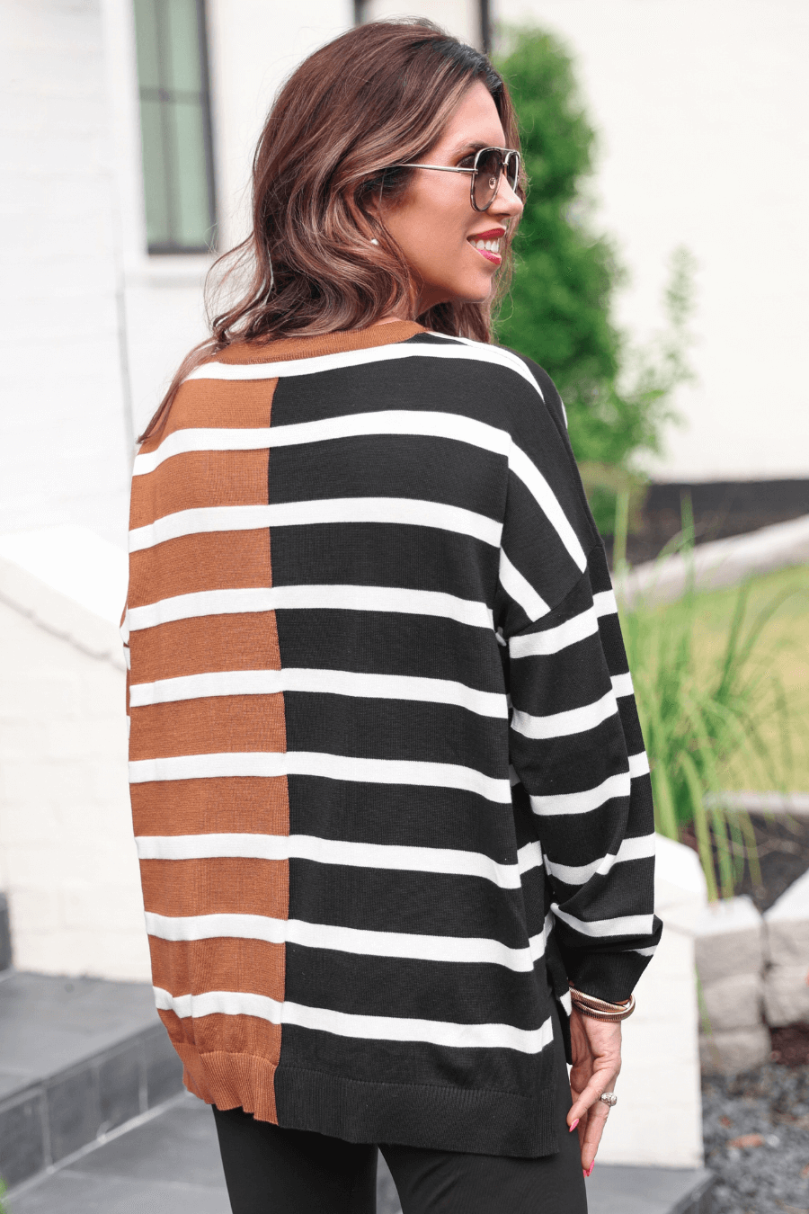 Meadow Lane Striped Sweater - Reg & Curvy