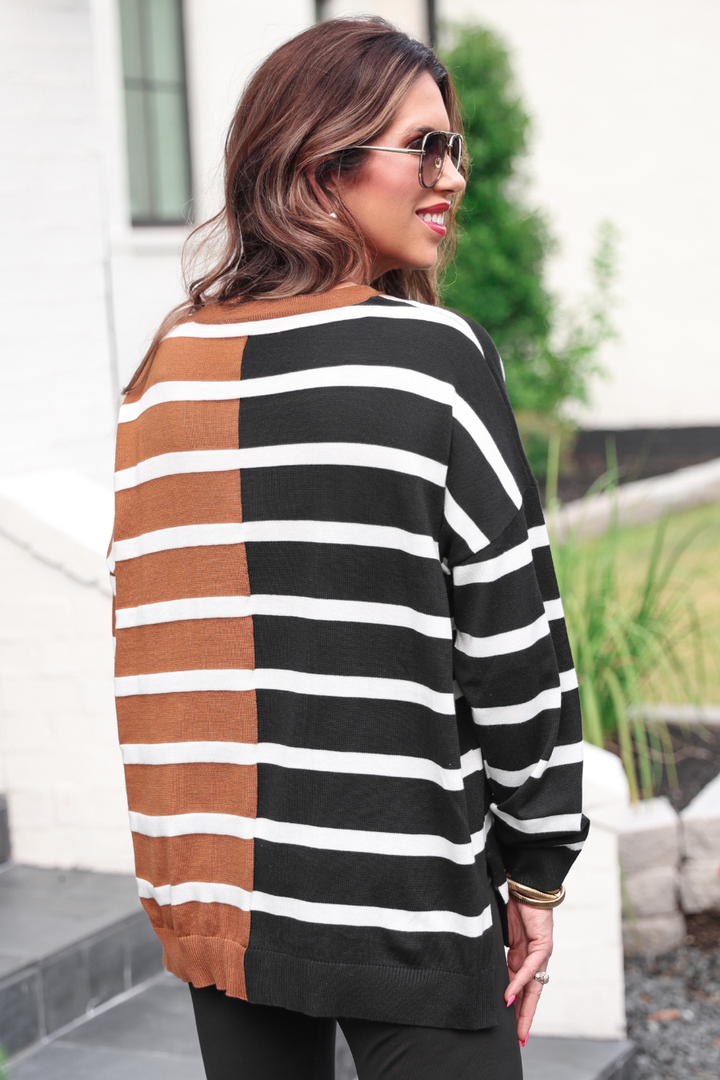 Meadow Lane Striped Sweater - Reg & Curvy
