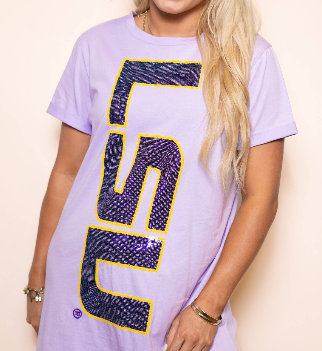 LSU Licensed Sequin Dress - Reg & Curvy