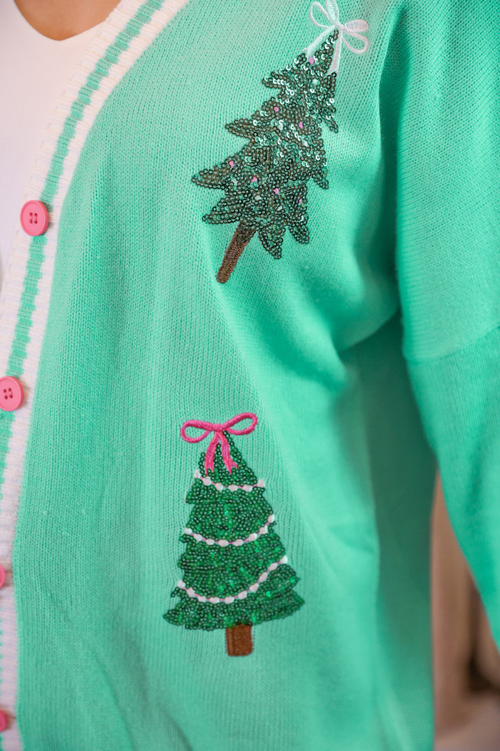 Mint to Be Merry Cardigan - Reg & Curvy