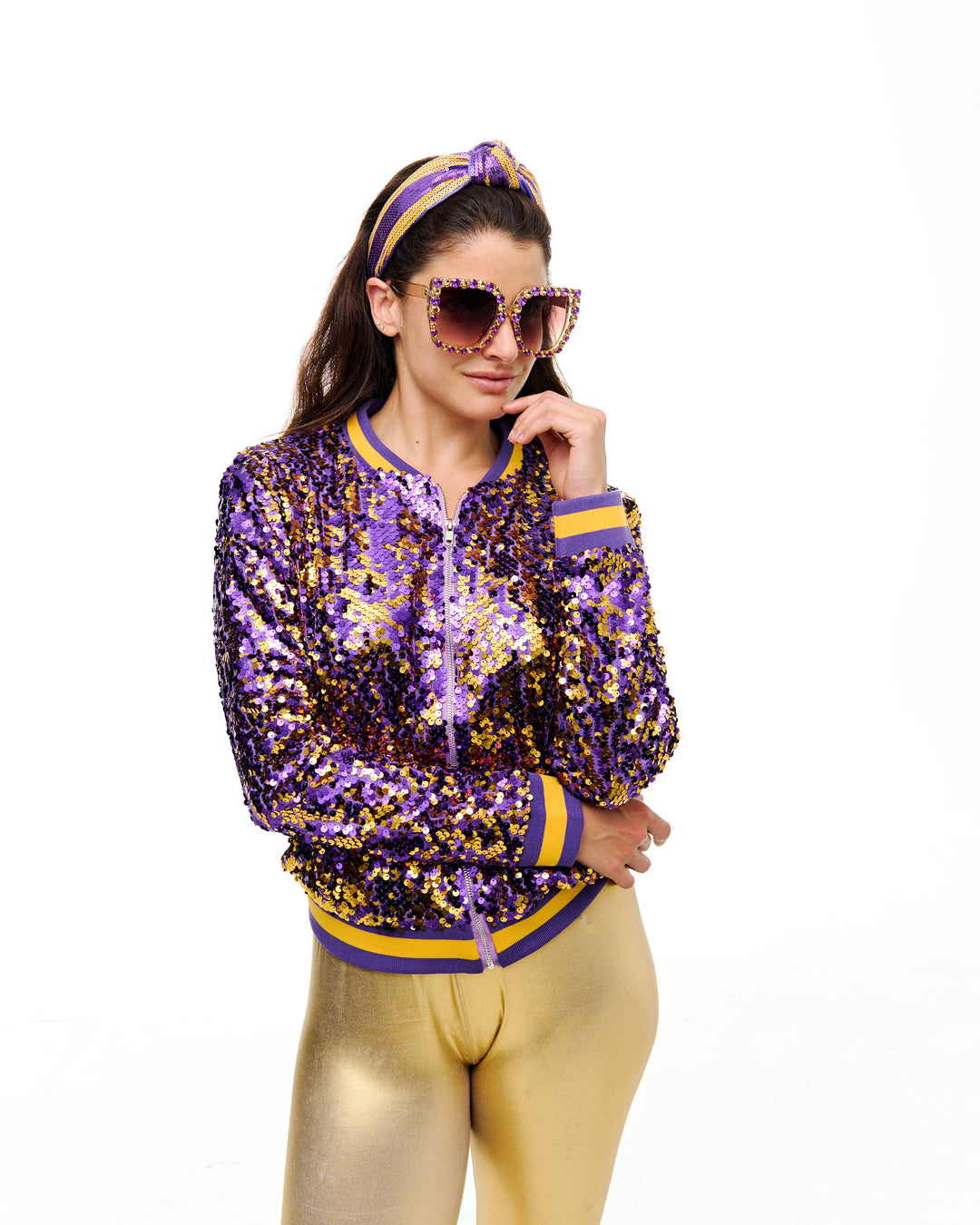 Let’s Bead Real Sequin Bomber Jacket - Reg & Curvy