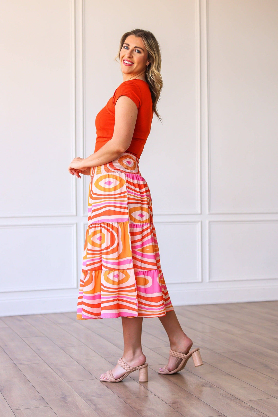 The Retro Revival Midi Skirt - Reg & Curvy