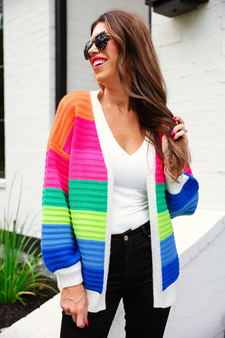 Rainbow Vibes Cardigan - Reg & Curvy