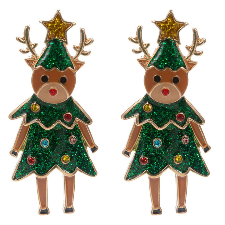 Reindeer Tinsel Trotters Earrings - 2 Colors