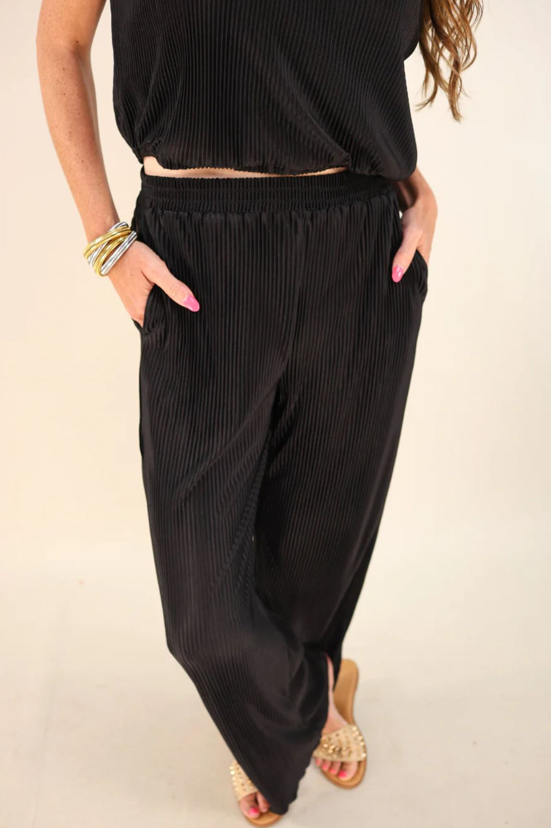 Black Ribbed Matching Set - Reg & Curvy - Lolo Viv Boutique