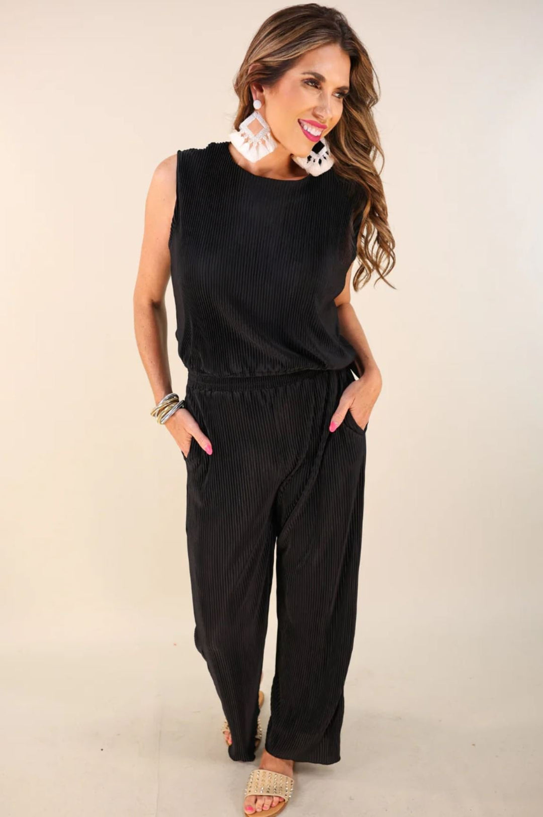 Black Ribbed Matching Set - Reg & Curvy - Lolo Viv Boutique