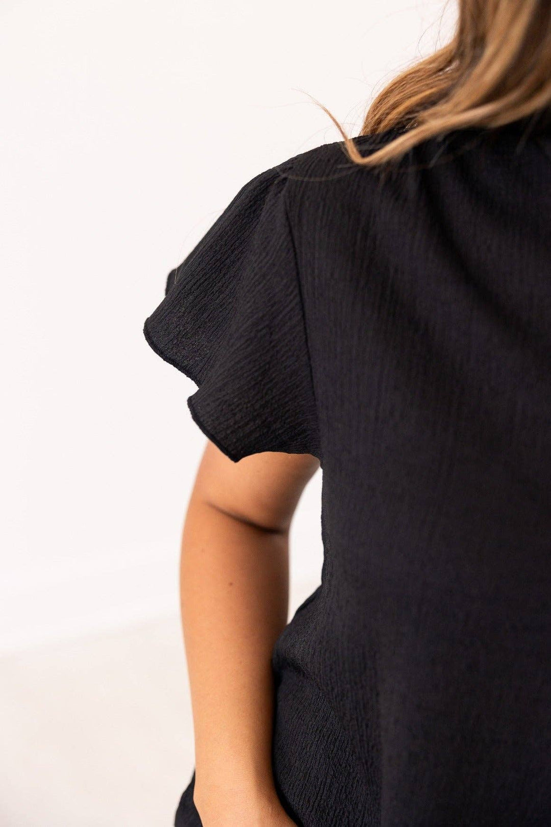 Black V Neck Dress - Reg & Curvy - Lolo Viv Boutique