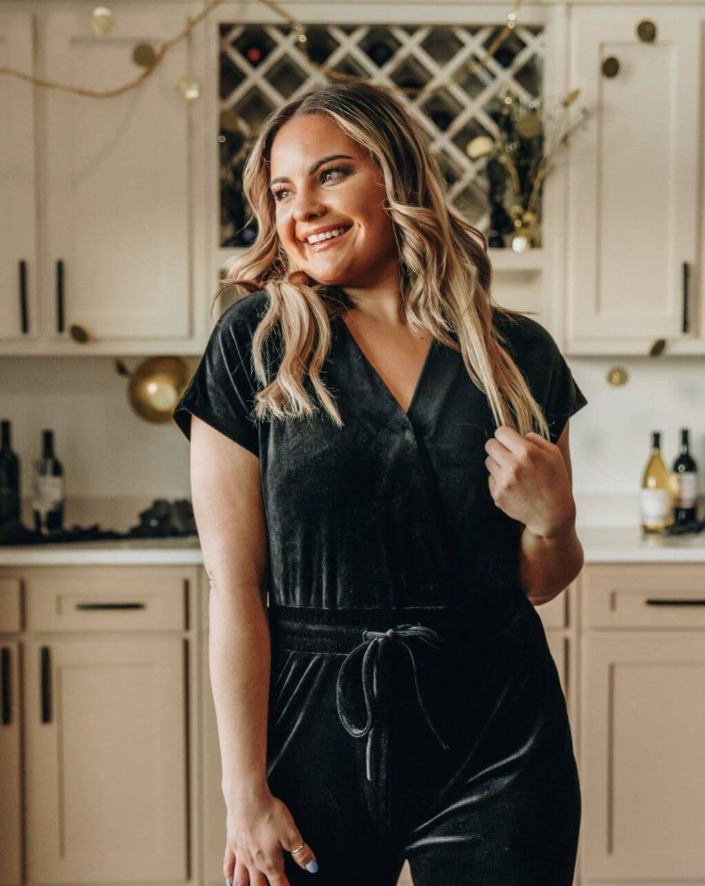 Velvet Luxe Jumpsuit in 2 Colors - Curvy