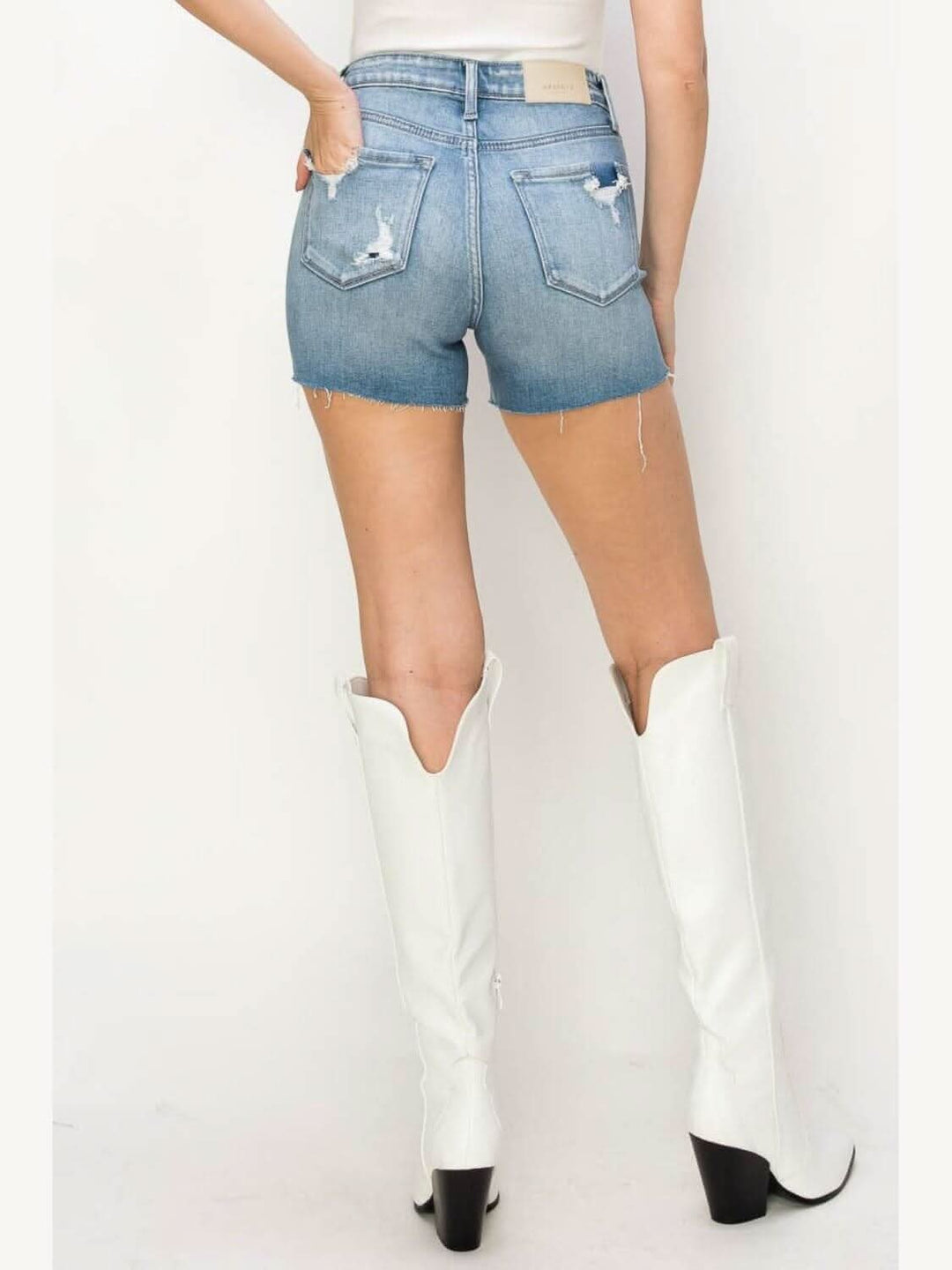 BLUE & RED STARS RHINESTONE HIGH RISE SHORTS - Lolo Viv Boutique