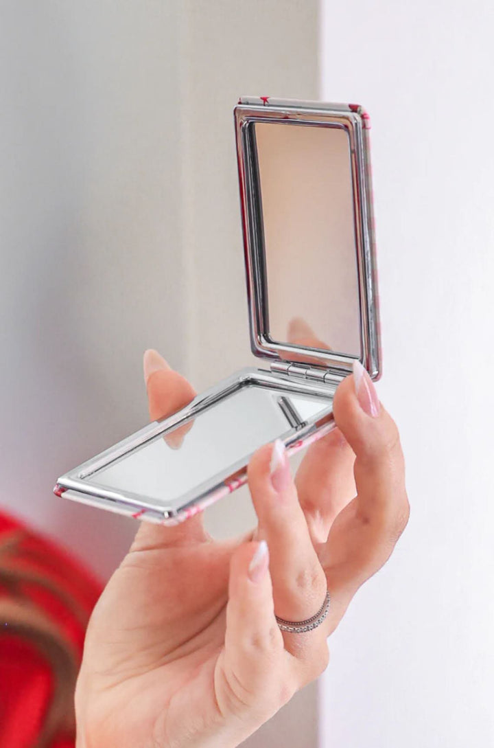 The Cherries & Stripes Compact Mirror