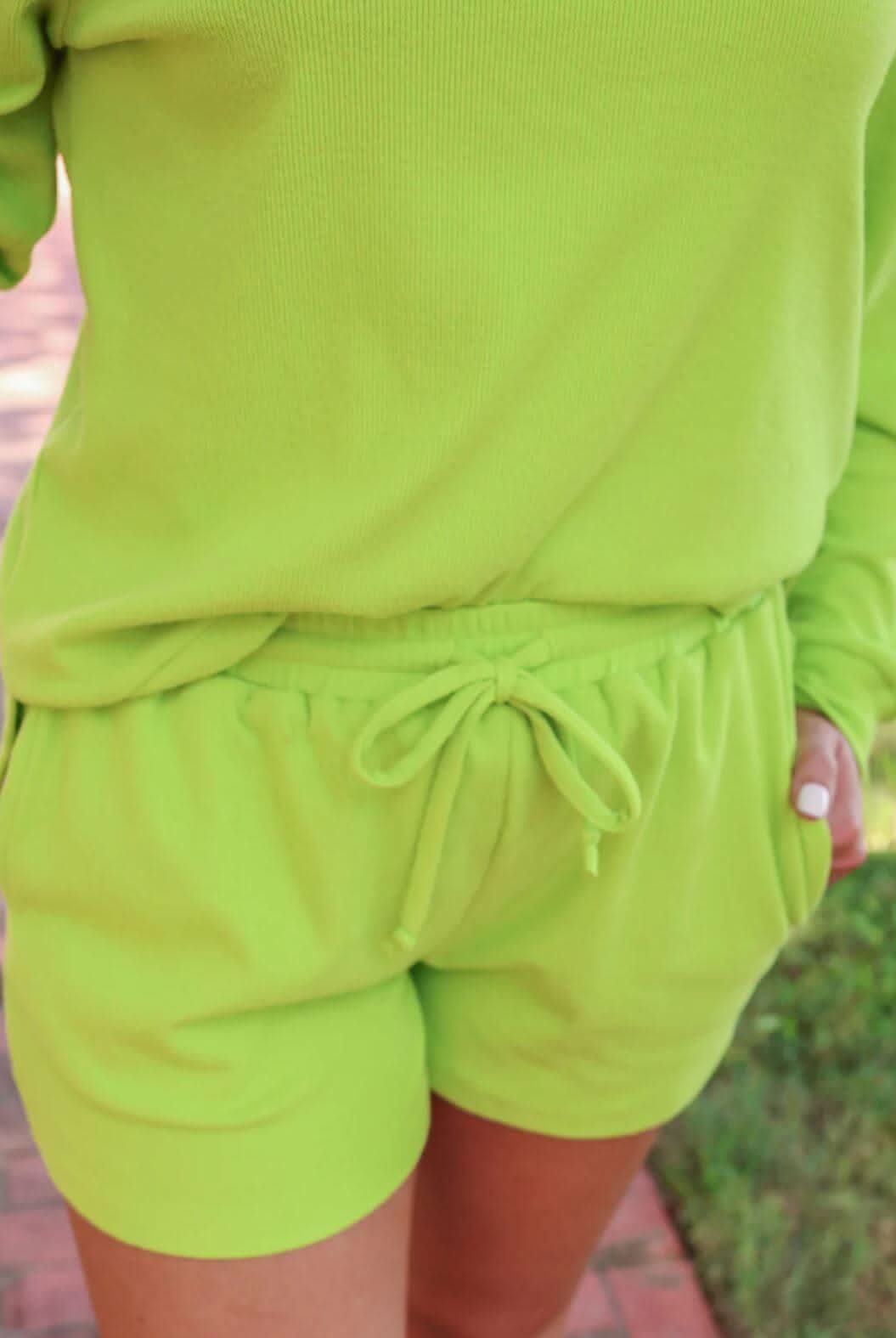 Bright and Bold Lime Lounge Set - Lolo Viv Boutique