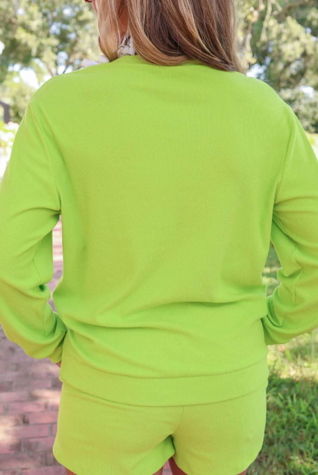 Bright and Bold Lime Lounge Set - Lolo Viv Boutique