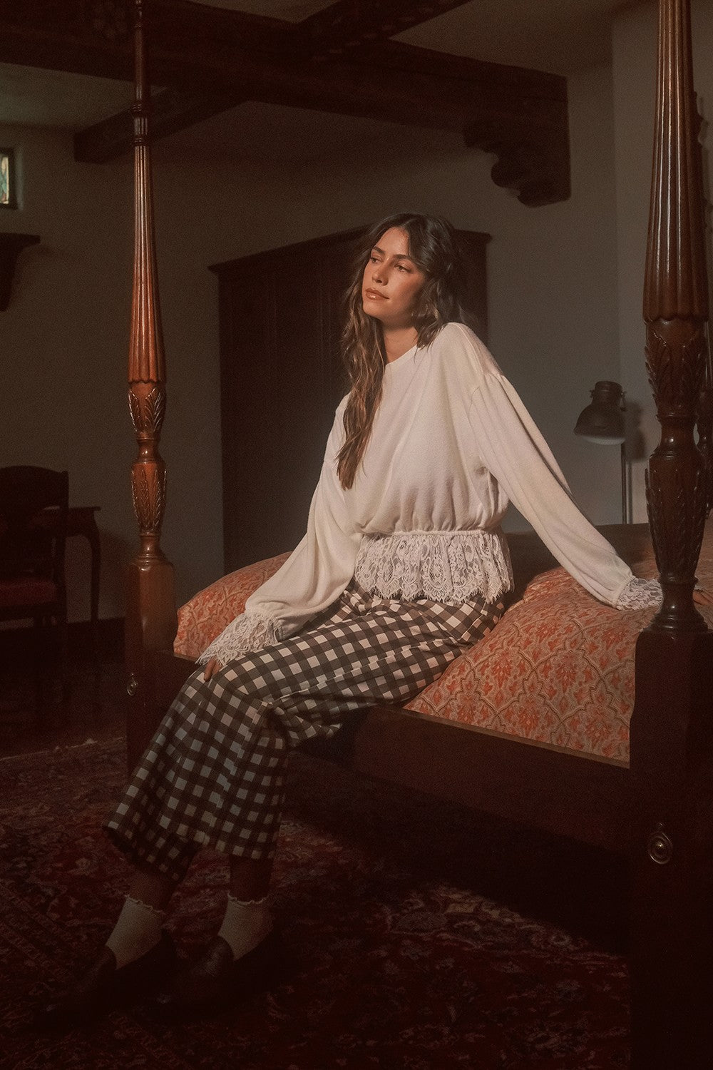 *PREORDER* Chestnut Check Wide Leg Pants - Reg & Curvy