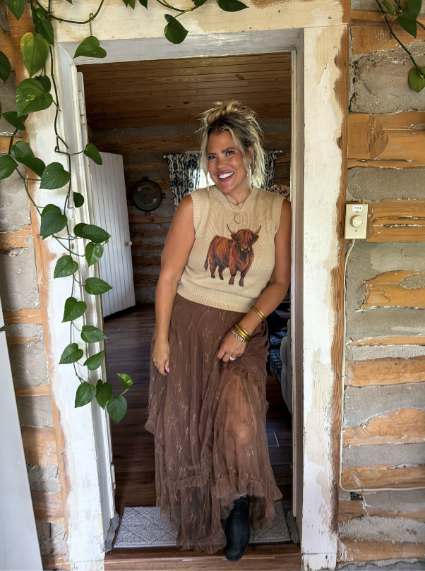 Mocha Romance Lace Maxi Skirt - Reg & Curvy