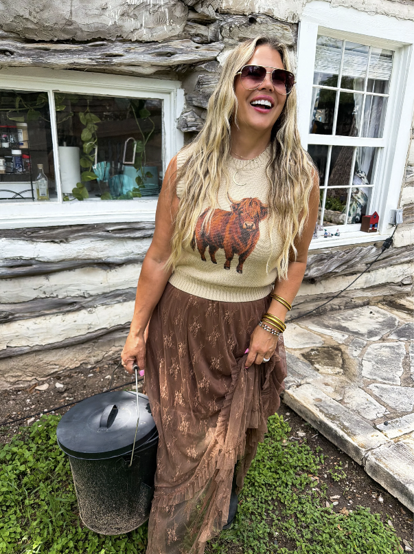 Mocha Romance Lace Maxi Skirt - Reg & Curvy