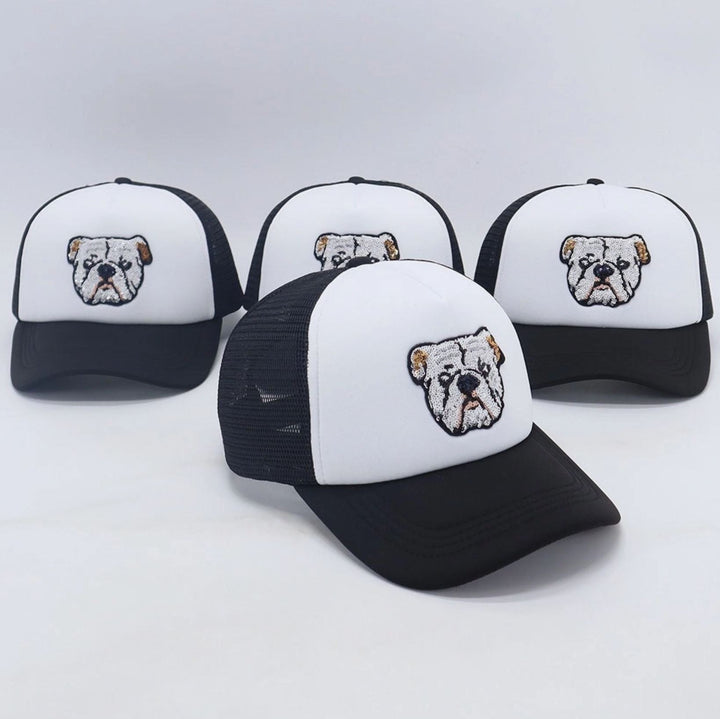 Bulldog Sequin Trucker Hat