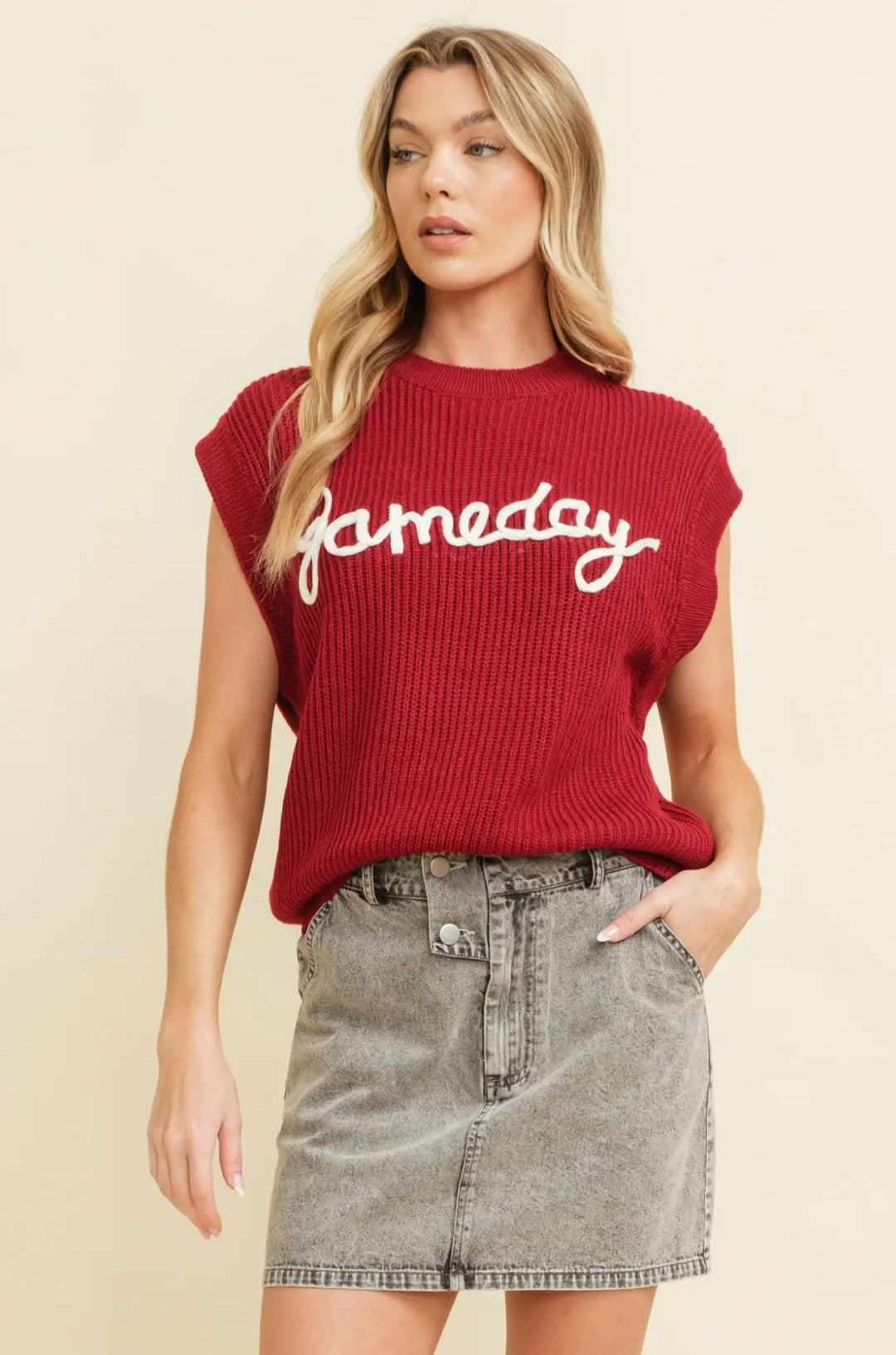 GAMEDAY Sleeveless Sweater in 4 Colors