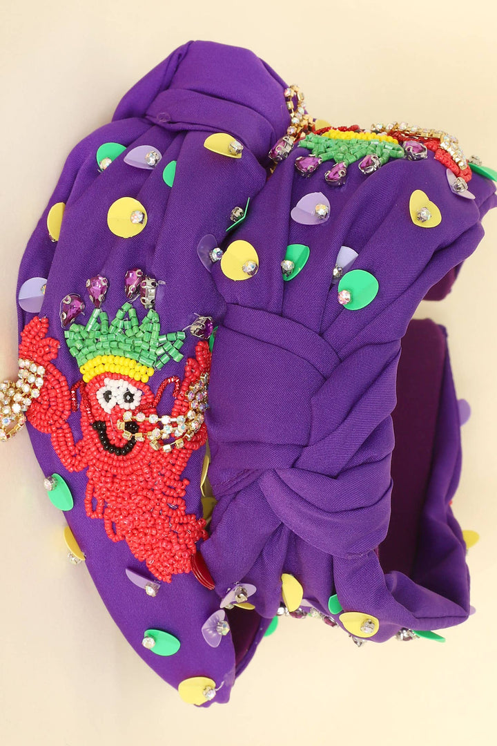 The Crawfish Queen Beaded Headband