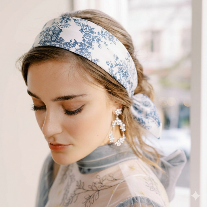 French Kiss Toile Hair Scarf