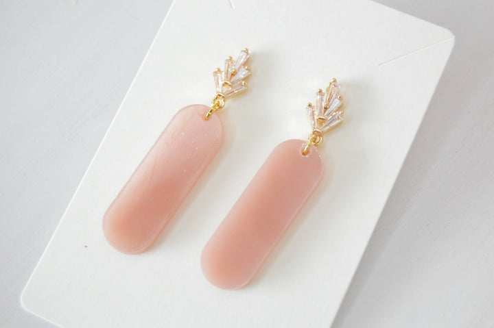 Blush Glow Drop Earrings