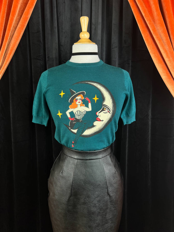 *PREORDER* Moonlit Witch Retro Sweater - Reg & Curvy