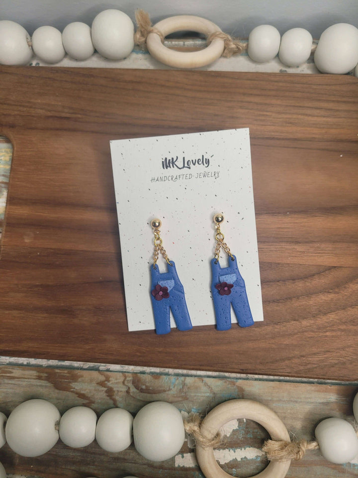 Pumpkin Patch Overalls Earrings