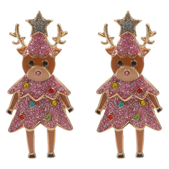 Reindeer Tinsel Trotters Earrings - 2 Colors