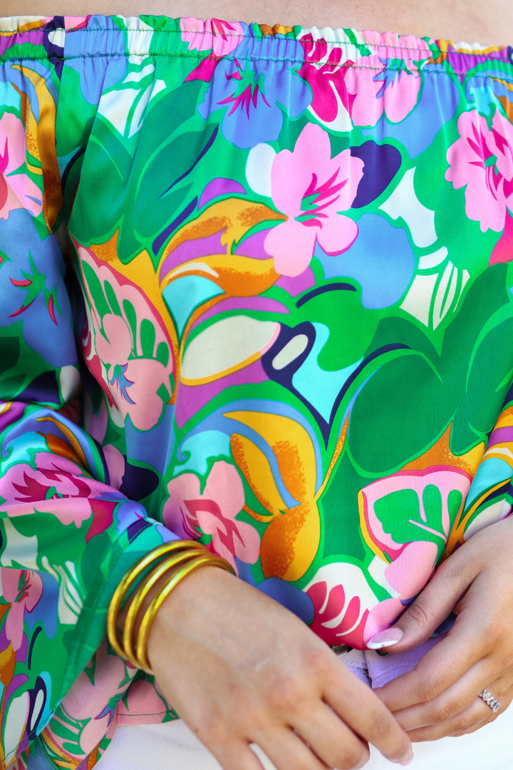 Tropic State of Mind Off Shoulder Top - Reg & Curvy