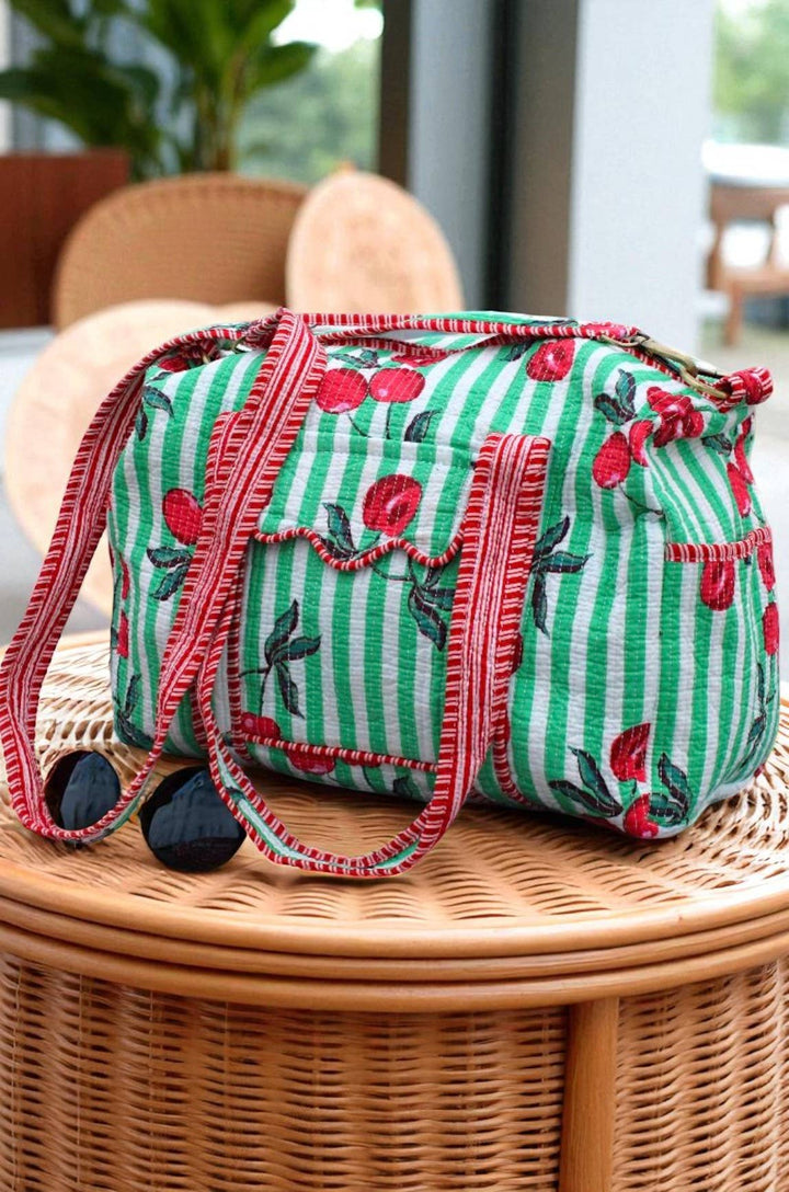 The Cherry On Top Quilted Duffle