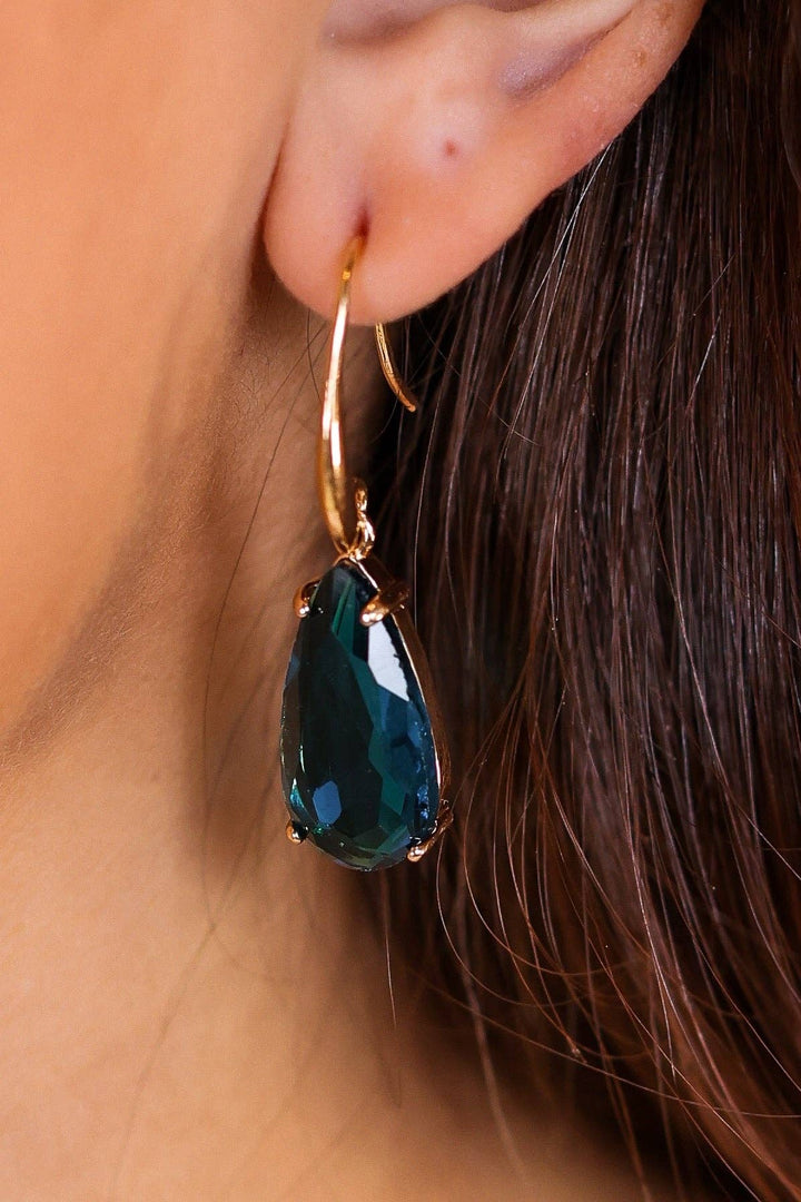 Ocean Jewel Teardrop Earrings