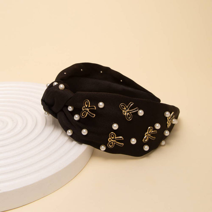 The Bow & Pearl Charm Headband