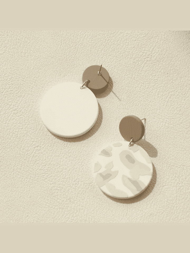 Neutral Camouflage Dangle Earrings