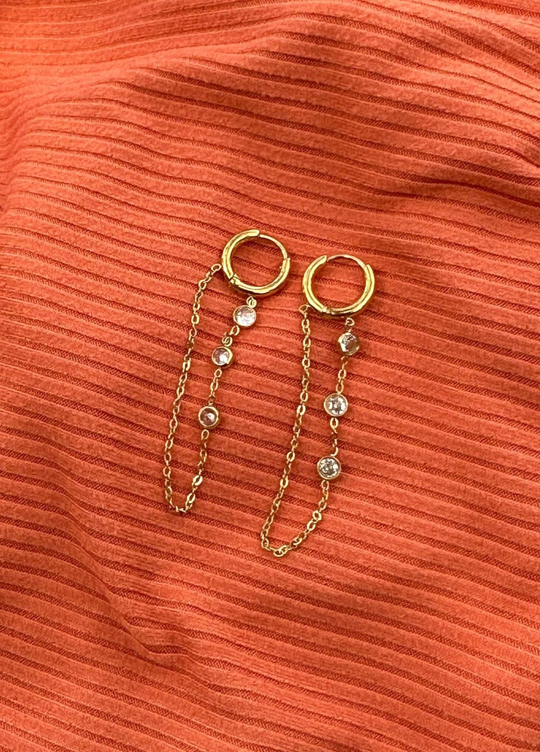 Cascade Diamond Hoop Earrings - Lolo Viv Boutique