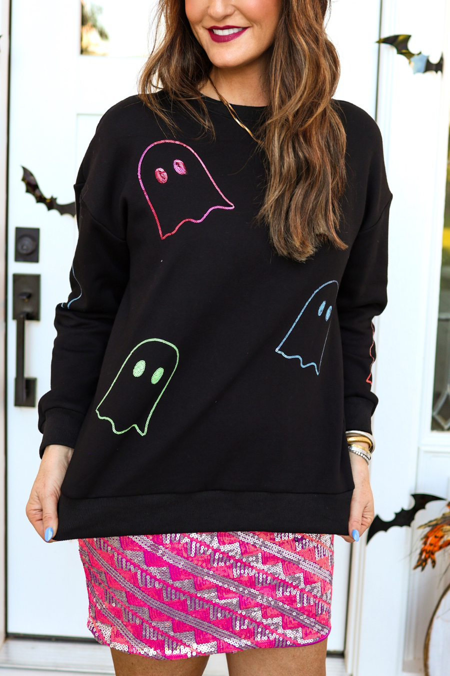Boo-tiful Sparkle Ghost Pullover - Reg & Curvy