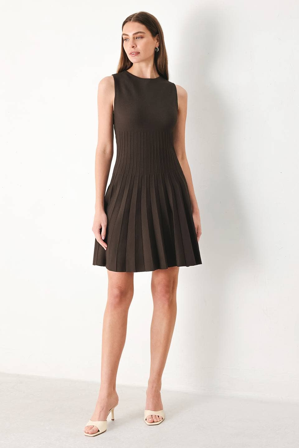 Espresso Hour Sweater Knit Dress