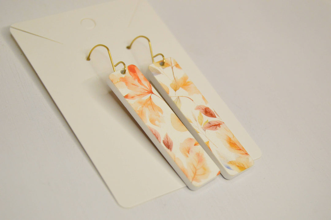 Fall Foliage Acrylic Drop Earrings