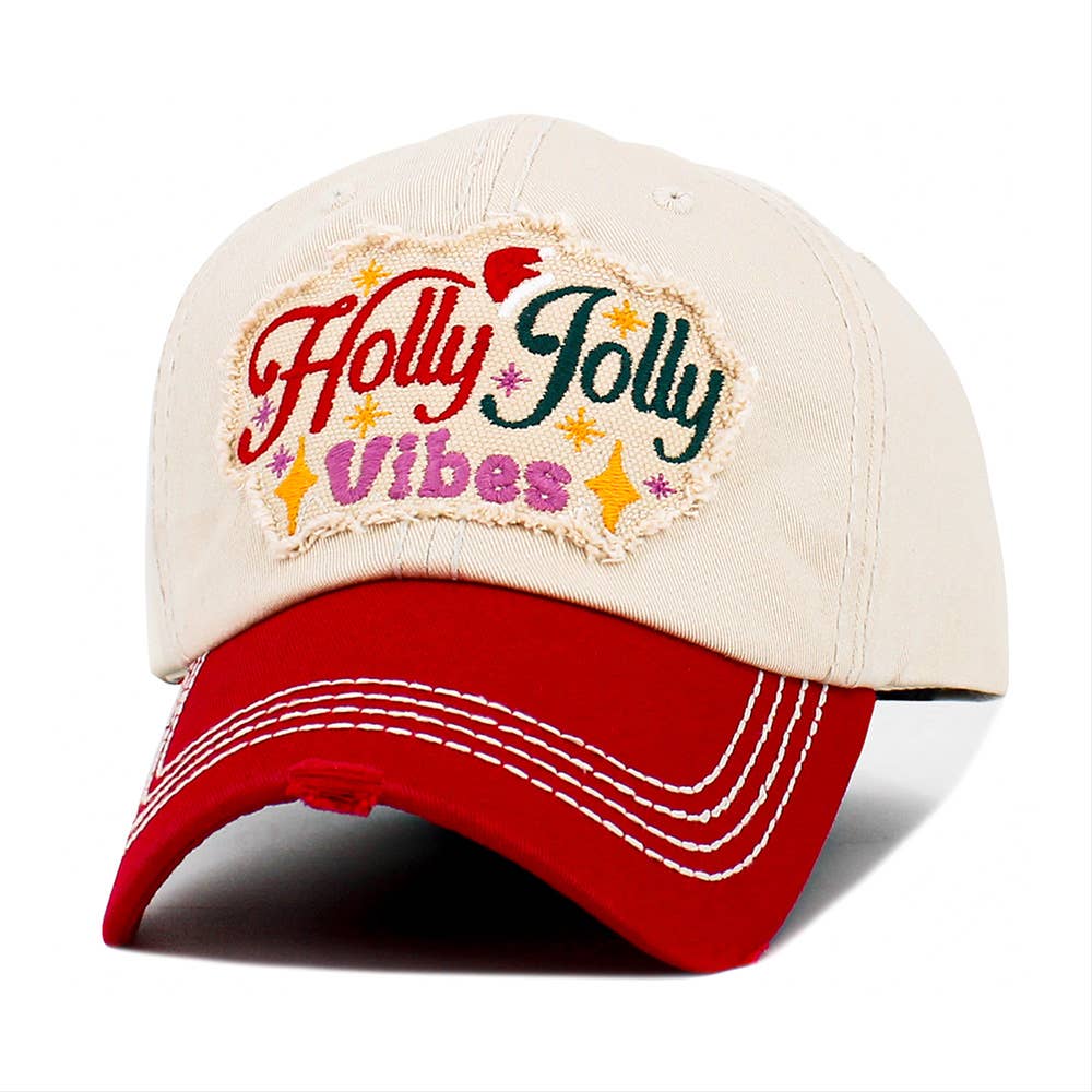 Holly Jolly Vibes Baseball Cap