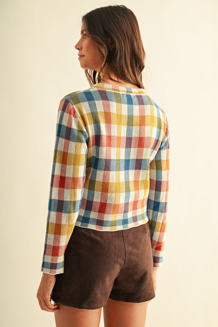 *PREORDER* Harvest Check Cardigan - Reg & Curvy