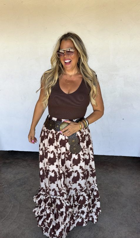 Holy Cow Cutie Maxi Skirt - Reg & Curvy
